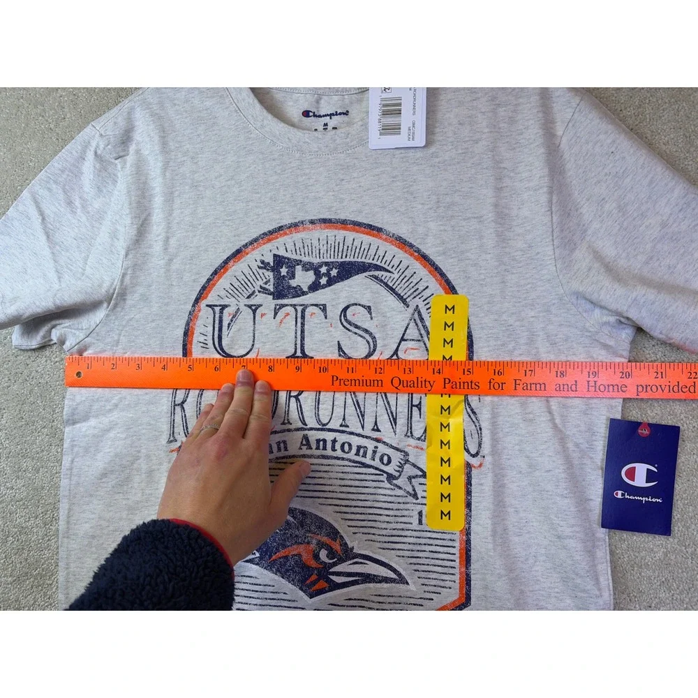 Champion UTSA Roadrunners T-Shirt Mens Medium Natural Gray San Antonio NCAA NEW - Picture 7 of 7